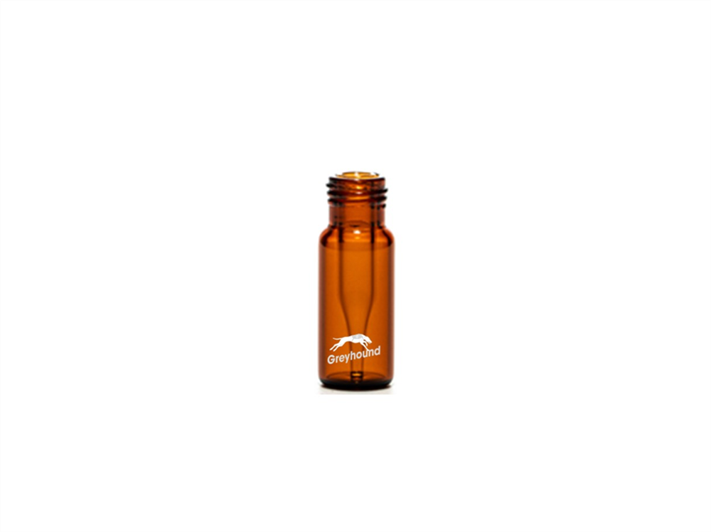 Picture of 250µL Wide Mouth Short Thread Screw Top Fused Insert Vial, Base Bonded, Amber Glass, 9mm Thread, Q-Clean